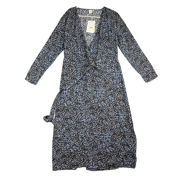 ICHI Ihbarbara V Neck Wrap Dress in Country Blue Womens Size 40 Country Stables - Picture 1 of 8